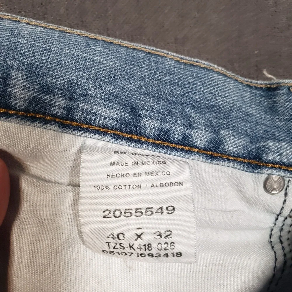 Lee Relaxed Fit Jeans Mens 40x32 Light Wash Blue Denim Straight Leg 2055549